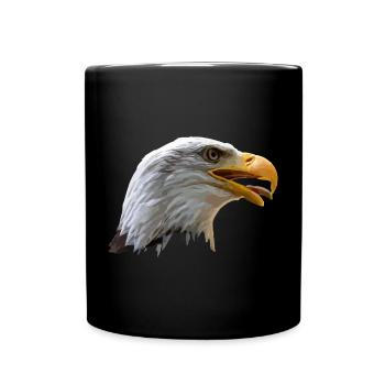 bald eagle - Full Colour Mug - black - Front