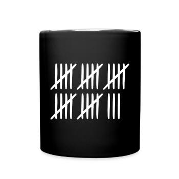 28 birthday tally sheet 28 years old - Full Colour Mug - black - Front