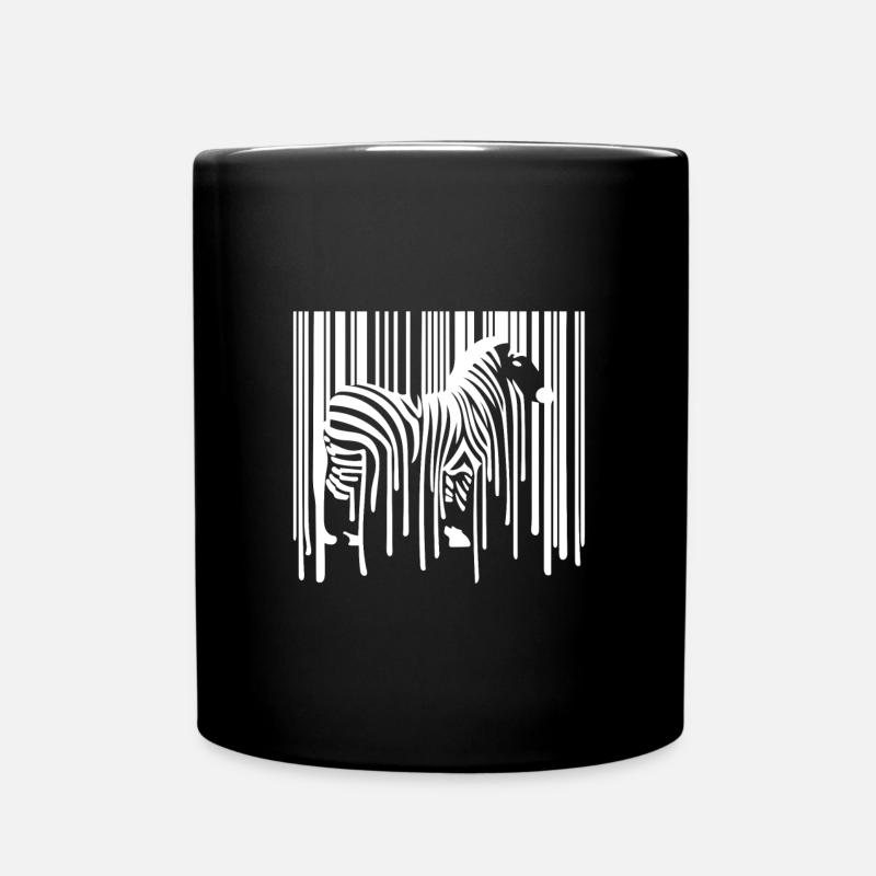 ZEBRA Barcode Drippy Graffiti Street Art - Tasse einfarbig - Schwarz