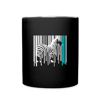 DRIPPY ZEBRA Barcode Graffiti Street Art - Full Colour Mug - black - Front