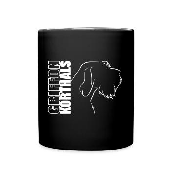 GRIFFON KORTHALS chien chiens chien de chasse Wilsigns - Mug uni - noir - Devant