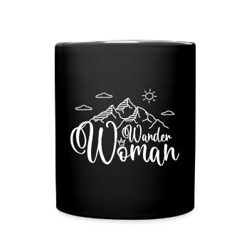 Wander Woman Wanderwoman - Tasse einfarbig - Schwarz - Vorne