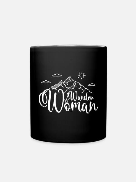 Wander Woman Wanderwoman - Tasse einfarbig - Schwarz