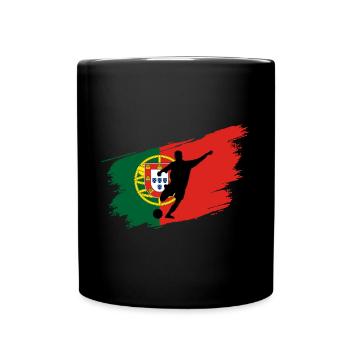 Football Portugal Kicker Flag Ballsport Team Fan - Full Colour Mug - black - Front