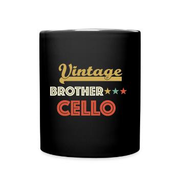 Vintage Cello Frère - Mug uni - noir - Devant
