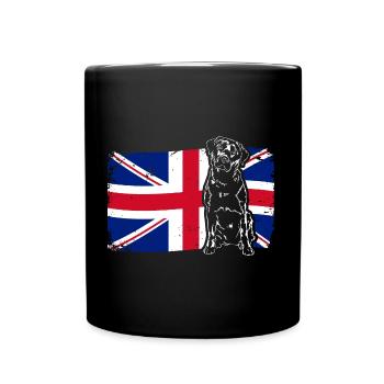 LABRADOR RETRIEVER Union Jack Flag Dogs Wilsigns - Full Colour Mug - black - Front