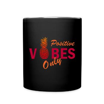 vibrations positives uniquement - Mug uni - noir - Devant