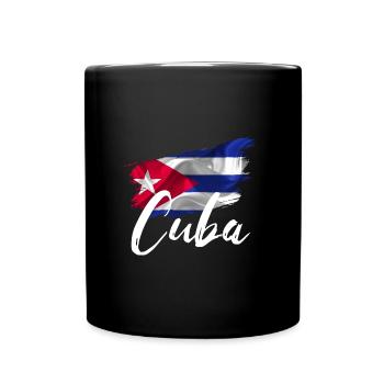 Cuba Cuban Flag - Full Colour Mug - black - Front