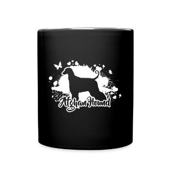 AFGHAN HOUND Dog Wilsigns - Full Colour Mug - black - Front
