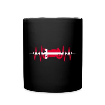 Moto Heartbeat Danemark Motorsport - Mug uni - noir - Devant