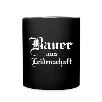Leidenschaftlicher Bauer - Tasse einfarbig - Schwarz - Vorne