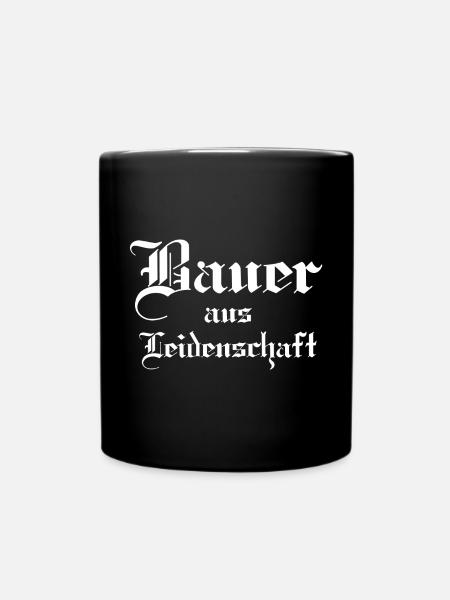 Leidenschaftlicher Bauer - Tasse einfarbig - Schwarz