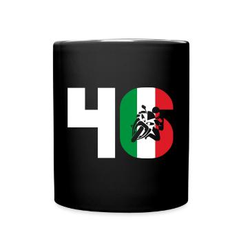 Moto Number 46 Italy Motorcycle Motorsport - Full Colour Mug - black - Front