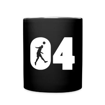 Maillot numéro 04 du joueur de football - Mug uni - noir - Devant