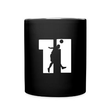 Maillot numéro 11 du joueur de football - Mug uni - noir - Devant