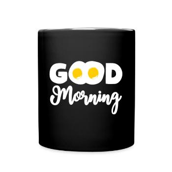 Bonjour Oeufs au plat Petit déjeuner - Mug uni - noir - Devant
