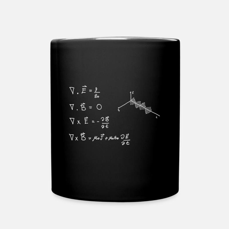 Maxwellsche Gleichungen - Tasse einfarbig - Schwarz