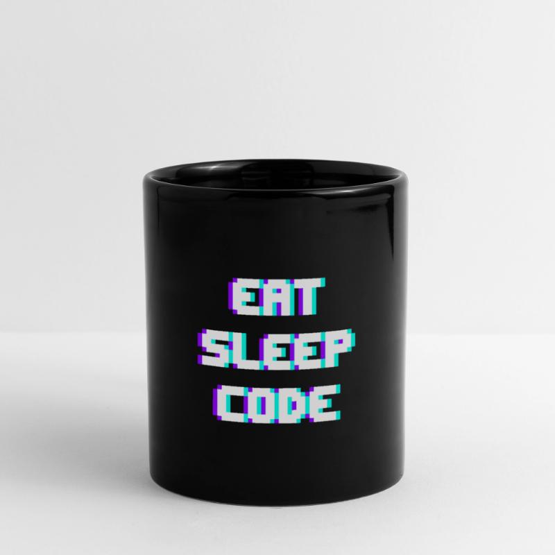 EAT SLEEP CODE Programmeur Coder Devise Mug uni