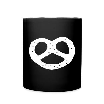 Bake Pretzel Baker Baker Template Symbols - Full Colour Mug - black - Front