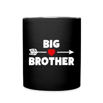 BIG BROTHER Frères et sœurs Cœur - Mug uni - noir - Devant