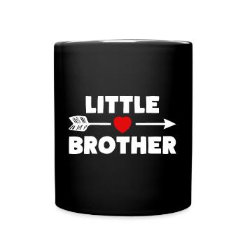 PETIT FRÈRE FRÈRE Et sœur Coeur - Mug uni - noir - Devant