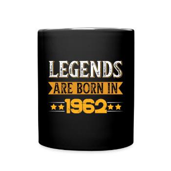Zeitloser Retro-Style mit 1962 Logo - Tasse einfarbig - Schwarz - Vorne