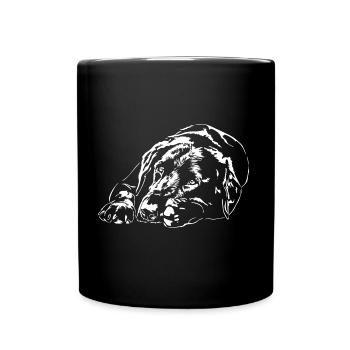 LABRADOR Retriever Labbi Dogs Portrait Wilsigns - Full Colour Mug - black - Front
