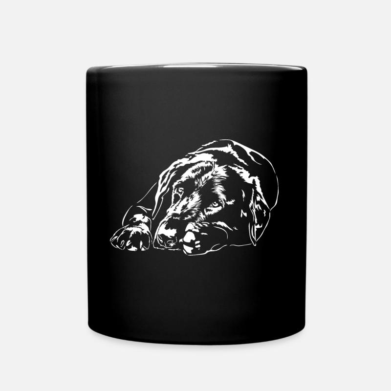 LABRADOR Retriever Labbi Hunde Portrait Wilsigns - Tasse einfarbig - Schwarz