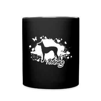 PODENGO Hunderasse Hund Hunde Wilsigns - Tasse einfarbig - Schwarz - Vorne