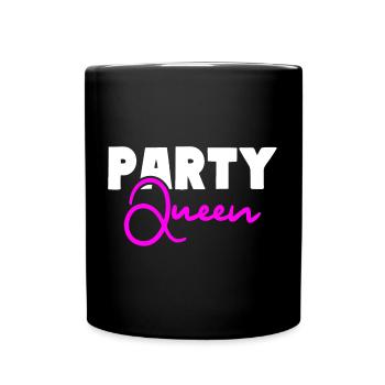 Party Queen Celebrate Party Girls - Full Colour Mug - black - Front
