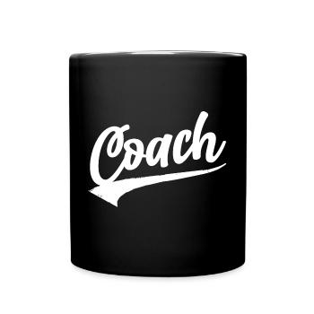 trainer coach training club boss club fussball - Full Colour Mug - black - Front