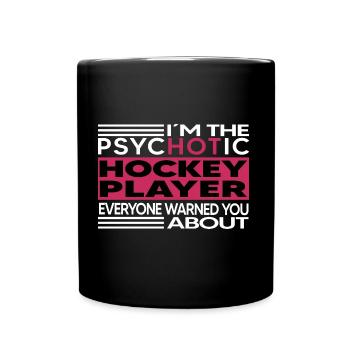 hockey field hockey field hockey player - Full Colour Mug - black - Front