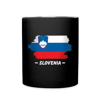 Slowenien Flagge Balkan Slowenische Fahne Vintage - Tasse einfarbig - Schwarz - Vorne
