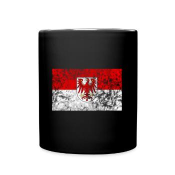 Brandenburg Flag - Full Colour Mug - black - Front