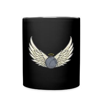 Boule ball wings Bouler and Petanque player - Full Colour Mug - black - Front