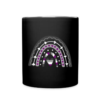 Asexual Pride Boho Regenbogen - Tasse einfarbig - Schwarz - Vorne