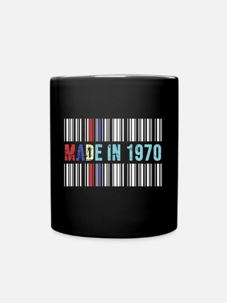 original 1970 geburtstag 52 jahre jubiläum barcode - Tasse einfarbig - Schwarz