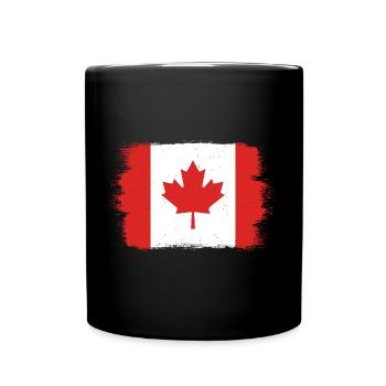 Drapeau du Canada Feuille d’érable Drapeau canadien Canada - Mug uni - noir - Devant