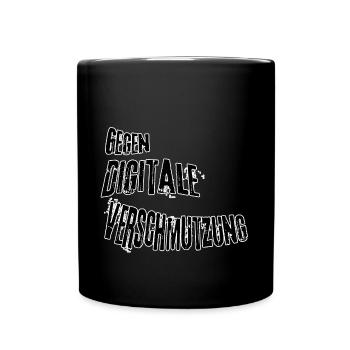 Against digital pollution - Full Colour Mug - black - Front