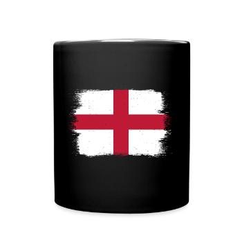 England Flag Vintage English Flag Used Look - Full Colour Mug - black - Front