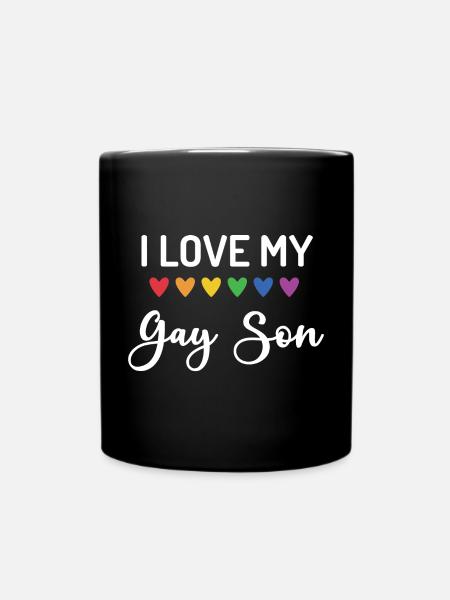 Ich liebe meinen schwulen Sohn - Tasse einfarbig - Schwarz
