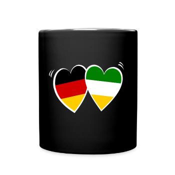 Amour italien allemand - Mug uni - noir - Devant