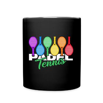 padel padel-tennis paddle padle - Mug uni - noir - Devant