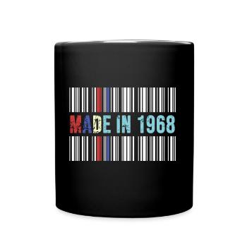 1968 anniversaire 54 ans 54e anniversaire rétro code-barres - Mug uni - noir - Devant