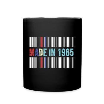 1965 birthday 57 years 57th anniversary retro barcode - Full Colour Mug - black - Front