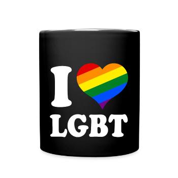 I Love LGBT - Full Colour Mug - black - Front