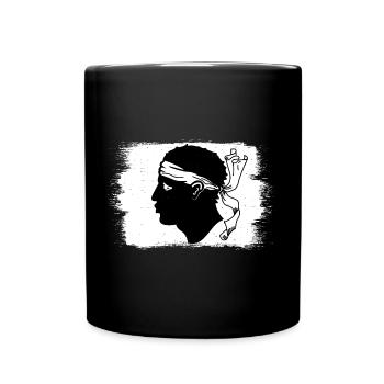 Korsika Flagge Korsika Fahne Corsica Korsischen - Tasse einfarbig - Schwarz - Vorne
