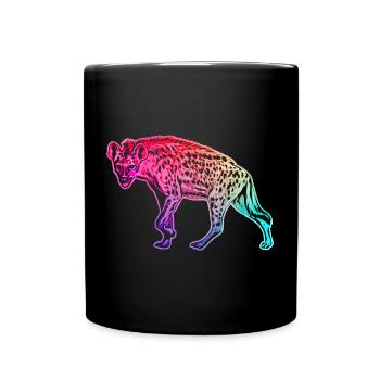 Hyène - Mug uni - noir - Devant
