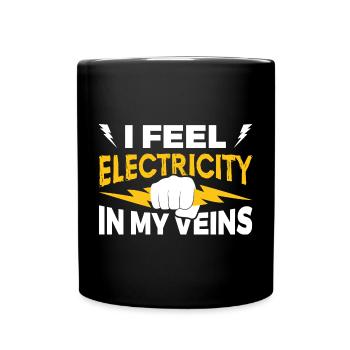 Electrician - Full Colour Mug - black - Front
