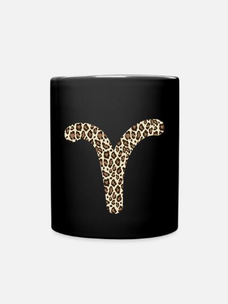 Sternzeichen Widder - Tasse einfarbig - Schwarz